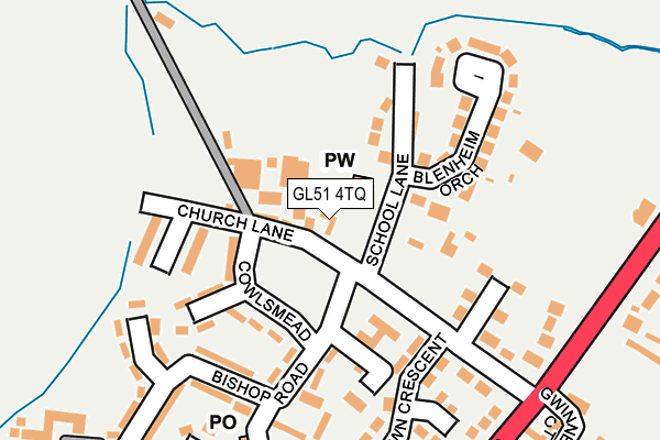 GL51 4TQ map - OS OpenMap – Local (Ordnance Survey) GL51 4TQ map - OS OpenMap – Local (Ordnance Survey)