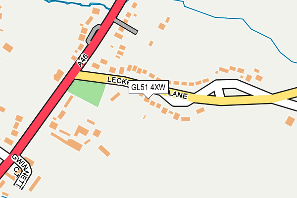 GL51 4XW map - OS OpenMap – Local (Ordnance Survey) GL51 4XW map - OS OpenMap – Local (Ordnance Survey)