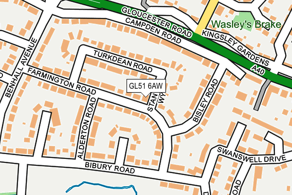 GL51 6AW map - OS OpenMap – Local (Ordnance Survey) GL51 6AW map - OS OpenMap – Local (Ordnance Survey)