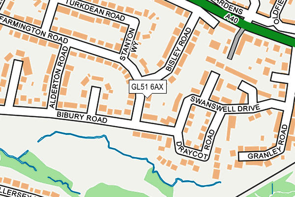 GL51 6AX map - OS OpenMap – Local (Ordnance Survey) GL51 6AX map - OS OpenMap – Local (Ordnance Survey)