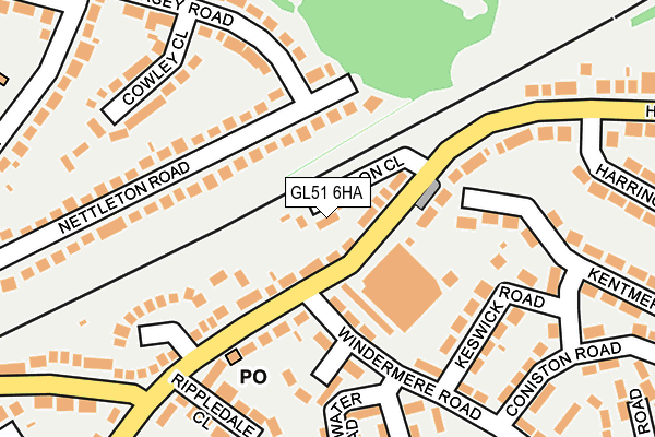 GL51 6HA map - OS OpenMap – Local (Ordnance Survey) GL51 6HA map - OS OpenMap – Local (Ordnance Survey)
