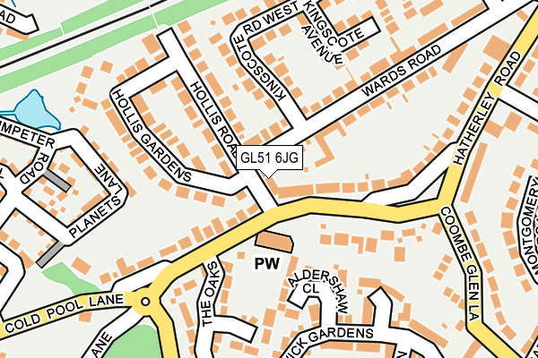 GL51 6JG map - OS OpenMap – Local (Ordnance Survey) GL51 6JG map - OS OpenMap – Local (Ordnance Survey)