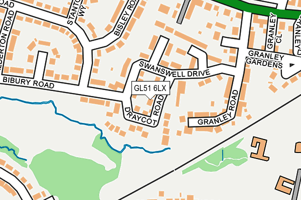 GL51 6LX map - OS OpenMap – Local (Ordnance Survey) GL51 6LX map - OS OpenMap – Local (Ordnance Survey)