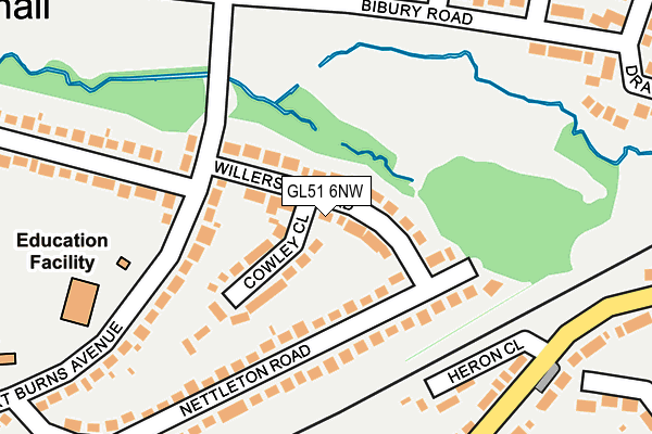 GL51 6NW map - OS OpenMap – Local (Ordnance Survey) GL51 6NW map - OS OpenMap – Local (Ordnance Survey)