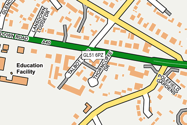GL51 6PZ map - OS OpenMap – Local (Ordnance Survey) GL51 6PZ map - OS OpenMap – Local (Ordnance Survey)