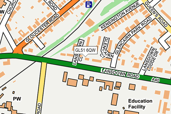 GL51 6QW map - OS OpenMap – Local (Ordnance Survey)