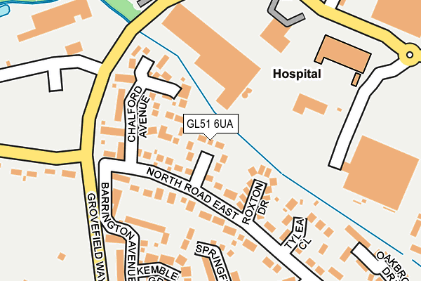 GL51 6UA map - OS OpenMap – Local (Ordnance Survey) GL51 6UA map - OS OpenMap – Local (Ordnance Survey)