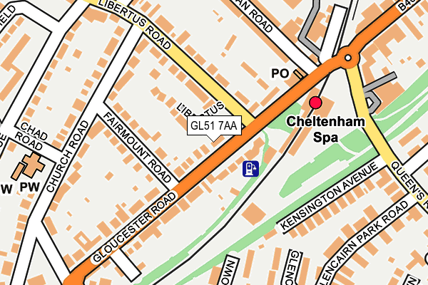 GL51 7AA map - OS OpenMap – Local (Ordnance Survey) GL51 7AA map - OS OpenMap – Local (Ordnance Survey)