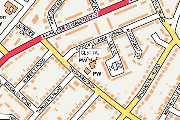 GL51 7AJ map - OS OpenMap – Local (Ordnance Survey) GL51 7AJ map - OS OpenMap – Local (Ordnance Survey)