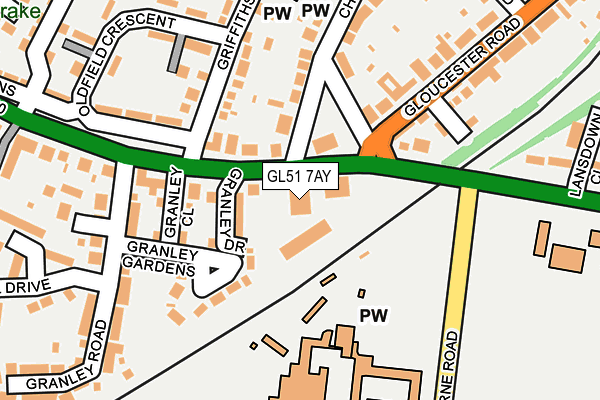 GL51 7AY map - OS OpenMap – Local (Ordnance Survey) GL51 7AY map - OS OpenMap – Local (Ordnance Survey)