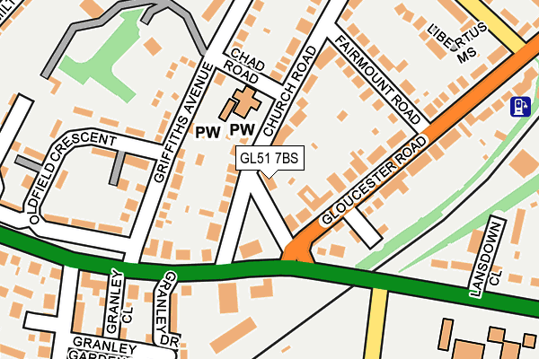 GL51 7BS map - OS OpenMap – Local (Ordnance Survey) GL51 7BS map - OS OpenMap – Local (Ordnance Survey)