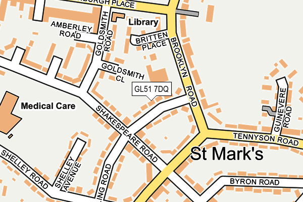 GL51 7DQ map - OS OpenMap – Local (Ordnance Survey)