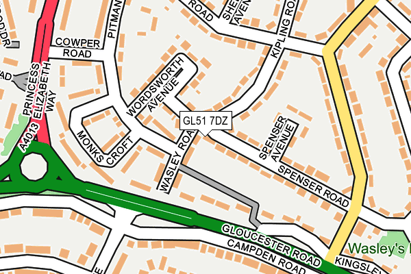 GL51 7DZ map - OS OpenMap – Local (Ordnance Survey) GL51 7DZ map - OS OpenMap – Local (Ordnance Survey)