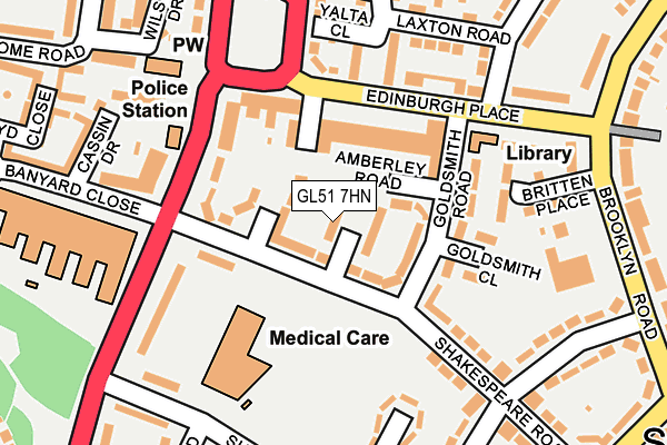 GL51 7HN map - OS OpenMap – Local (Ordnance Survey) GL51 7HN map - OS OpenMap – Local (Ordnance Survey)