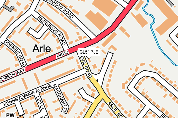 GL51 7JE map - OS OpenMap – Local (Ordnance Survey) GL51 7JE map - OS OpenMap – Local (Ordnance Survey)