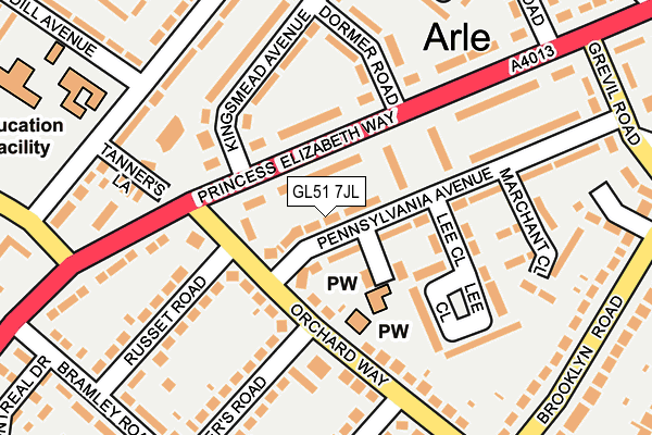 GL51 7JL map - OS OpenMap – Local (Ordnance Survey) GL51 7JL map - OS OpenMap – Local (Ordnance Survey)