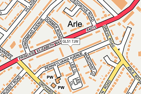 GL51 7JW map - OS OpenMap – Local (Ordnance Survey) GL51 7JW map - OS OpenMap – Local (Ordnance Survey)