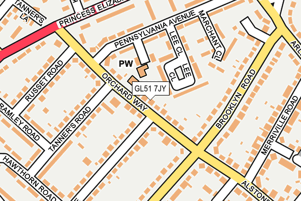 GL51 7JY map - OS OpenMap – Local (Ordnance Survey) GL51 7JY map - OS OpenMap – Local (Ordnance Survey)