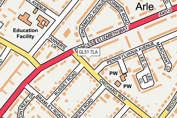 GL51 7LA map - OS OpenMap – Local (Ordnance Survey) GL51 7LA map - OS OpenMap – Local (Ordnance Survey)