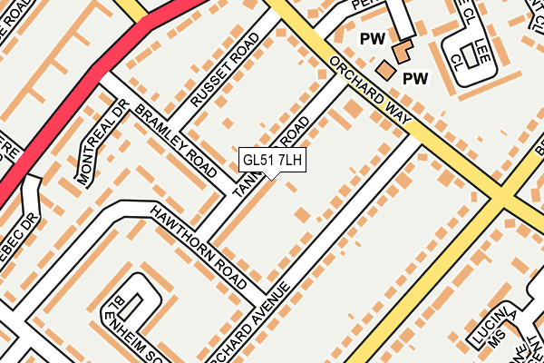GL51 7LH map - OS OpenMap – Local (Ordnance Survey) GL51 7LH map - OS OpenMap – Local (Ordnance Survey)