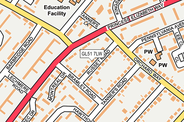 GL51 7LW map - OS OpenMap – Local (Ordnance Survey) GL51 7LW map - OS OpenMap – Local (Ordnance Survey)