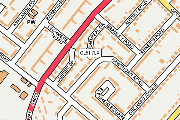GL51 7LX map - OS OpenMap – Local (Ordnance Survey) GL51 7LX map - OS OpenMap – Local (Ordnance Survey)
