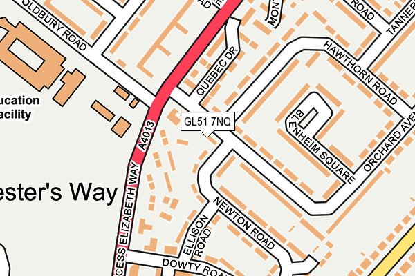 GL51 7NQ map - OS OpenMap – Local (Ordnance Survey) GL51 7NQ map - OS OpenMap – Local (Ordnance Survey)