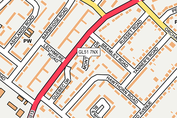 GL51 7NX map - OS OpenMap – Local (Ordnance Survey) GL51 7NX map - OS OpenMap – Local (Ordnance Survey)