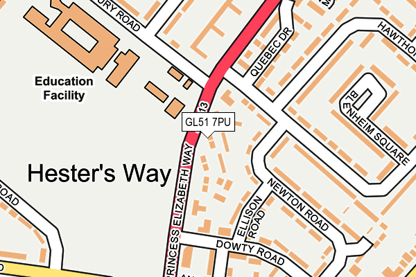 GL51 7PU map - OS OpenMap – Local (Ordnance Survey) GL51 7PU map - OS OpenMap – Local (Ordnance Survey)