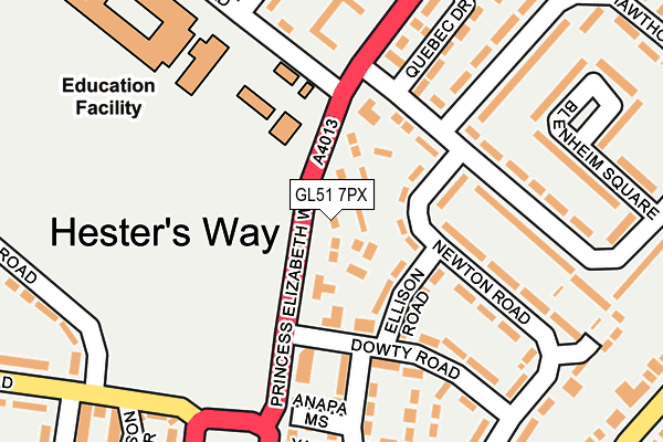 GL51 7PX map - OS OpenMap – Local (Ordnance Survey) GL51 7PX map - OS OpenMap – Local (Ordnance Survey)