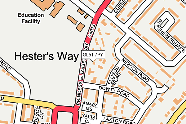 GL51 7PY map - OS OpenMap – Local (Ordnance Survey) GL51 7PY map - OS OpenMap – Local (Ordnance Survey)
