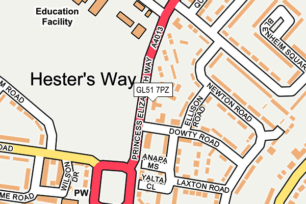 GL51 7PZ map - OS OpenMap – Local (Ordnance Survey) GL51 7PZ map - OS OpenMap – Local (Ordnance Survey)