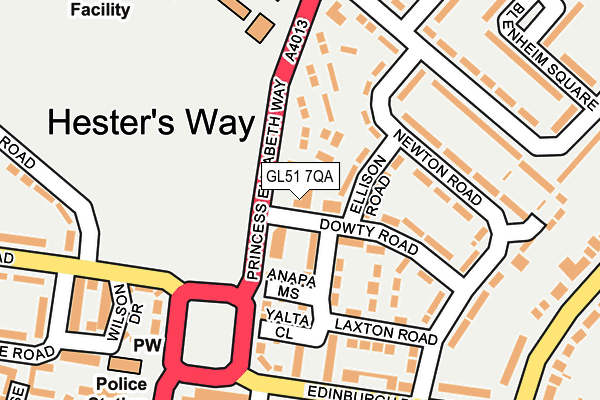 GL51 7QA map - OS OpenMap – Local (Ordnance Survey) GL51 7QA map - OS OpenMap – Local (Ordnance Survey)