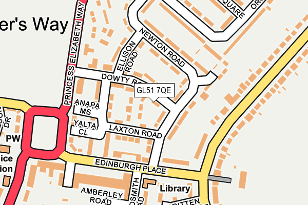 GL51 7QE map - OS OpenMap – Local (Ordnance Survey) GL51 7QE map - OS OpenMap – Local (Ordnance Survey)