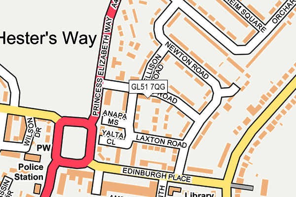 GL51 7QG map - OS OpenMap – Local (Ordnance Survey) GL51 7QG map - OS OpenMap – Local (Ordnance Survey)