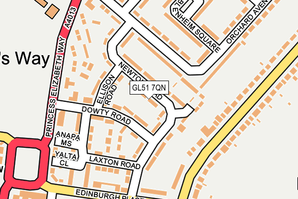 GL51 7QN map - OS OpenMap – Local (Ordnance Survey) GL51 7QN map - OS OpenMap – Local (Ordnance Survey)