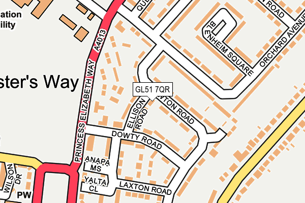 GL51 7QR map - OS OpenMap – Local (Ordnance Survey) GL51 7QR map - OS OpenMap – Local (Ordnance Survey)