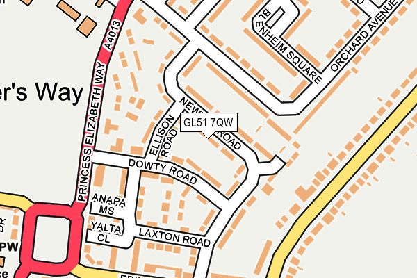 GL51 7QW map - OS OpenMap – Local (Ordnance Survey) GL51 7QW map - OS OpenMap – Local (Ordnance Survey)