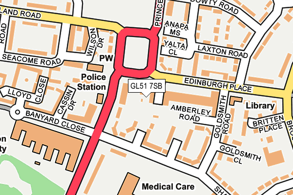 GL51 7SB map - OS OpenMap – Local (Ordnance Survey) GL51 7SB map - OS OpenMap – Local (Ordnance Survey)