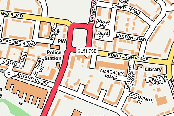 GL51 7SE map - OS OpenMap – Local (Ordnance Survey)