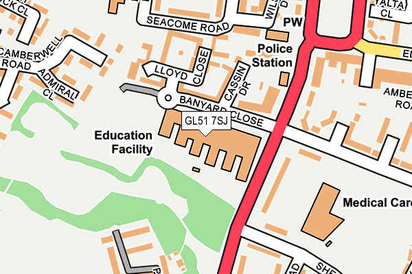 GL51 7SJ map - OS OpenMap – Local (Ordnance Survey) GL51 7SJ map - OS OpenMap – Local (Ordnance Survey)