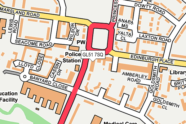 GL51 7SQ map - OS OpenMap – Local (Ordnance Survey) GL51 7SQ map - OS OpenMap – Local (Ordnance Survey)
