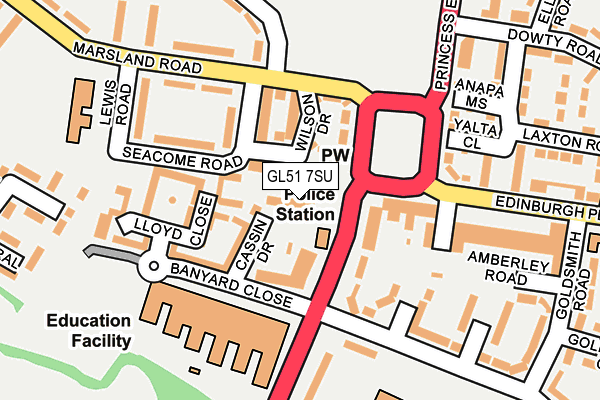 GL51 7SU map - OS OpenMap – Local (Ordnance Survey) GL51 7SU map - OS OpenMap – Local (Ordnance Survey)