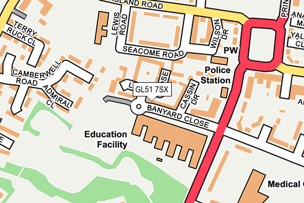 GL51 7SX map - OS OpenMap – Local (Ordnance Survey) GL51 7SX map - OS OpenMap – Local (Ordnance Survey)