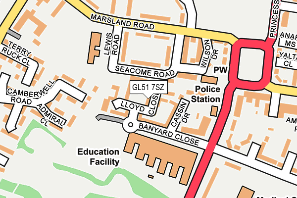GL51 7SZ map - OS OpenMap – Local (Ordnance Survey) GL51 7SZ map - OS OpenMap – Local (Ordnance Survey)