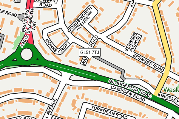 GL51 7TJ map - OS OpenMap – Local (Ordnance Survey) GL51 7TJ map - OS OpenMap – Local (Ordnance Survey)