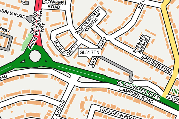 GL51 7TN map - OS OpenMap – Local (Ordnance Survey) GL51 7TN map - OS OpenMap – Local (Ordnance Survey)