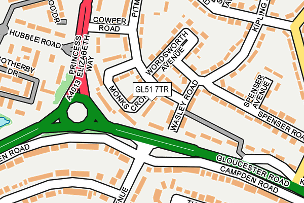 GL51 7TR map - OS OpenMap – Local (Ordnance Survey) GL51 7TR map - OS OpenMap – Local (Ordnance Survey)