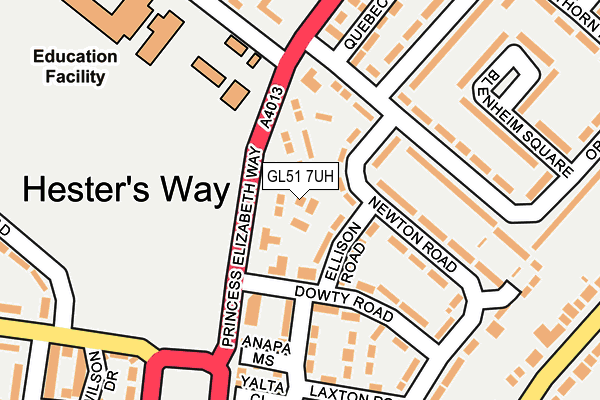 GL51 7UH map - OS OpenMap – Local (Ordnance Survey) GL51 7UH map - OS OpenMap – Local (Ordnance Survey)