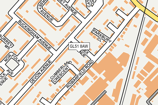 GL51 8AW map - OS OpenMap – Local (Ordnance Survey) GL51 8AW map - OS OpenMap – Local (Ordnance Survey)